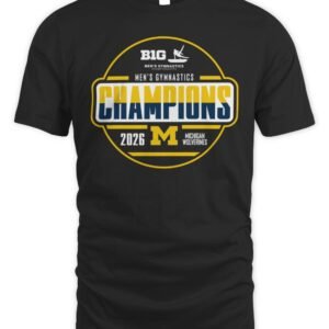 Michigan Wolverines Gymnastics Big Ten Champions T-Shirt Men's NCAA