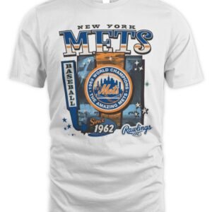 New York Mets Cooperstown Rawlings Poster '47 Foundation Hoodie