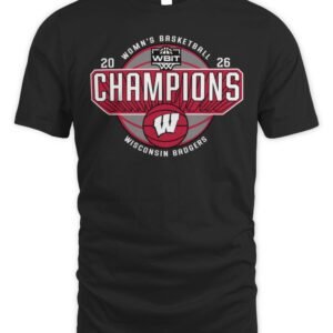 Wisconsin Badgers 2026 WBIT Women's Basketball Champions T-Shirt