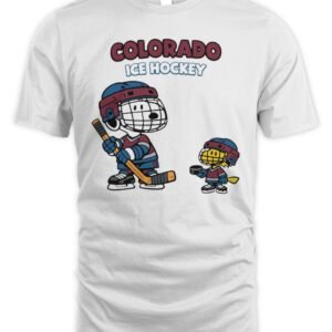 Colorado Avalanche Snoopy & Woodstock Ice Hockey Shirt Hoodie