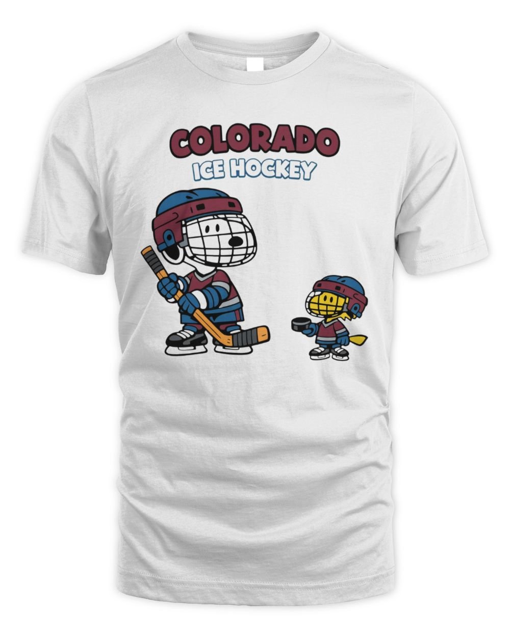 Colorado Avalanche Snoopy & Woodstock Ice Hockey Shirt Hoodie
