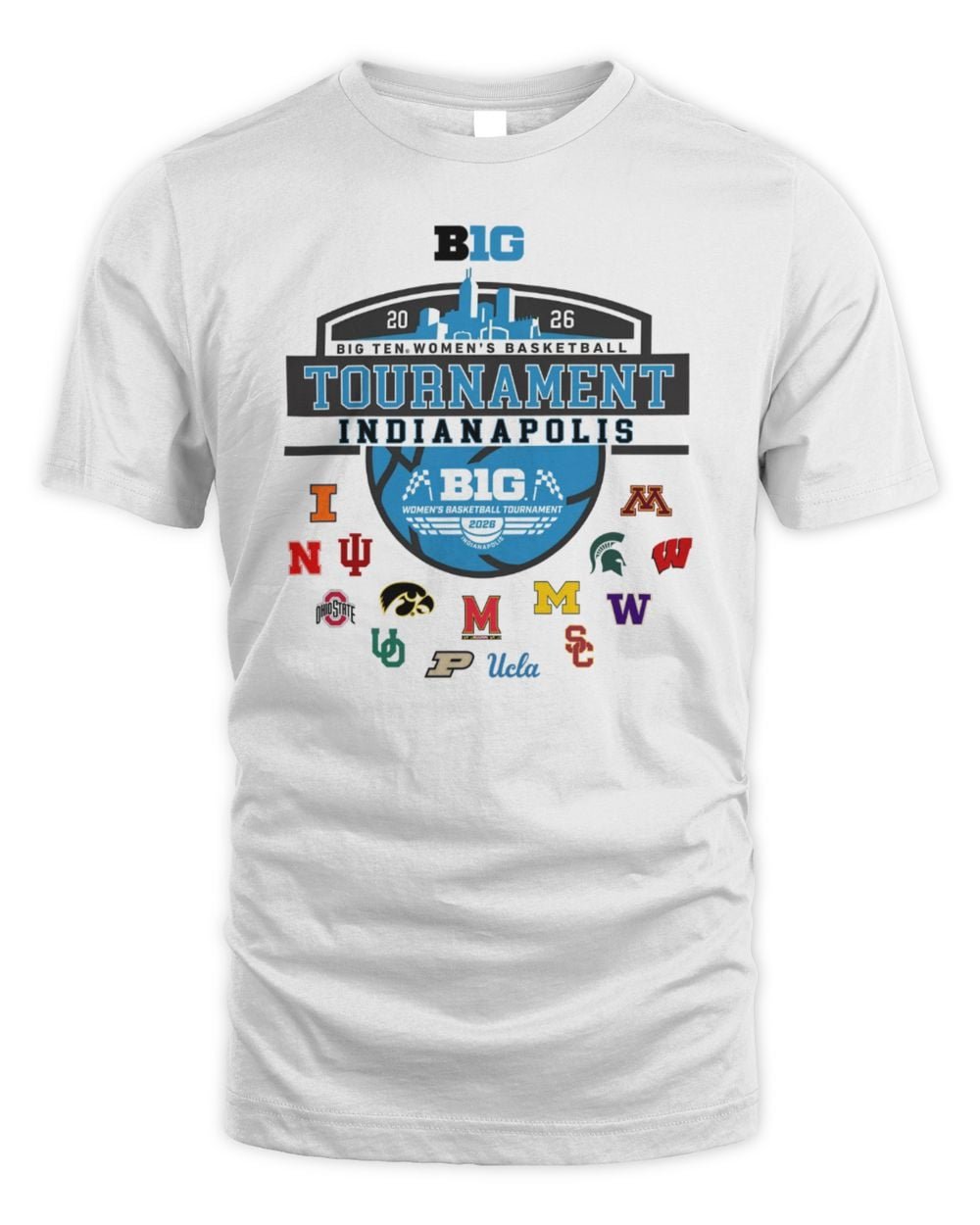 Big Ten 2026 Big Ten Women's Basketball Tournament Skyline T-Shirt Hoodie