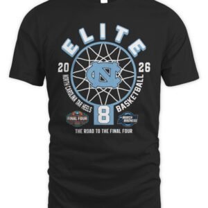 North Carolina Tar Heels Elite Eight 2026 Women’s Basketball T-Shirt
