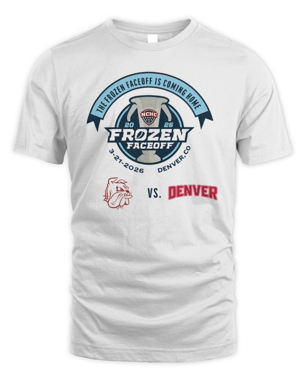 Denver Pioneers vs Minnesota Duluth Hockey 2026 Frozen Faceoff Event T Shirt Hoodie