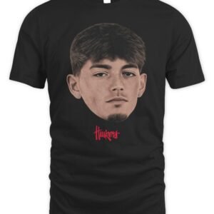 Nebraska Basketball Connor Essegian Big Head T Shirt