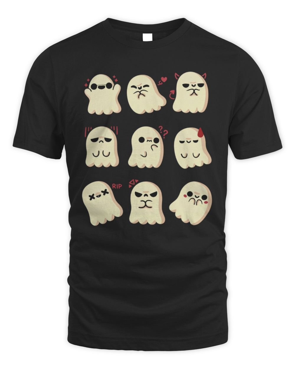 Cute Ghost Emotions T Shirt Hoodie