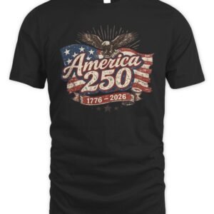 250 Years of American Freedom Vintage Eagle Graphic Rocks Glass 1776–2026 Hoodie
