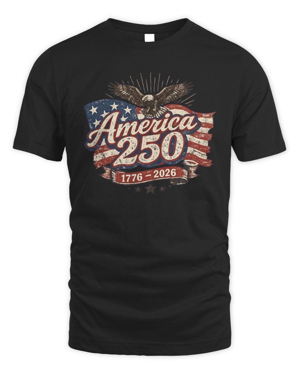 250 Years of American Freedom Vintage Eagle Graphic Rocks Glass 1776–2026 Hoodie