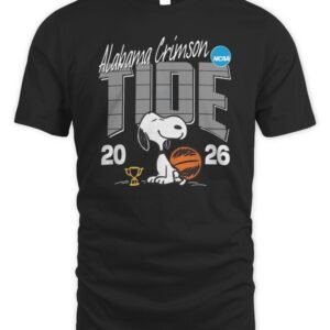 Alabama Crimson Tide March Madness 2026 Snoopy Basketball Graphic T Shirt