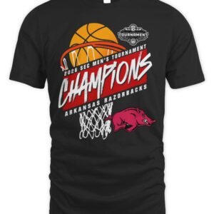 Arkansas Razorbacks 2026 SEC Men's Basketball Tournament Champions T-Shirt Hoodie