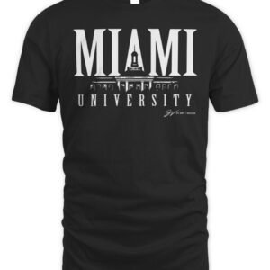 Miami University Bell Tower T Shirt Hoodie