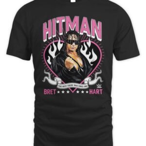 Bret Hart Ripple Junction Vintage Hit Man Graphic T-Shirt Hoodie