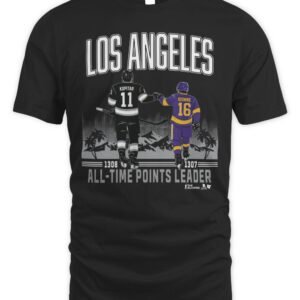 Los Angeles Kings Anze Kopitar and Marcel Dionne Los Angeles All-Time Points Leader T Shirt