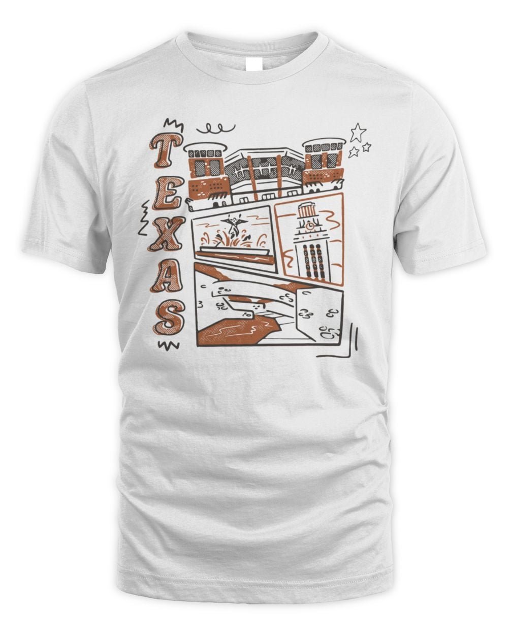 Texas Campus Landmarks T Shirt