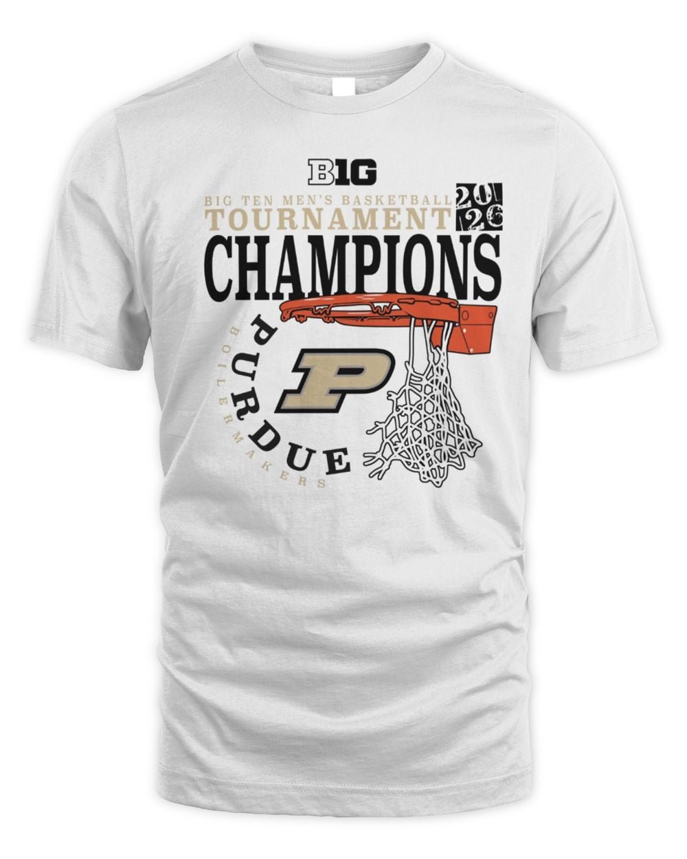 2026 Big Ten Tournament Champions Shirt Purdue Boilermakers Cut Nets NCAA Basketball Fan Tee
