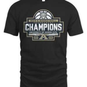 Akron Zips 2026 MAC Men's Basketball Conference Tournament Champions T-Shirt