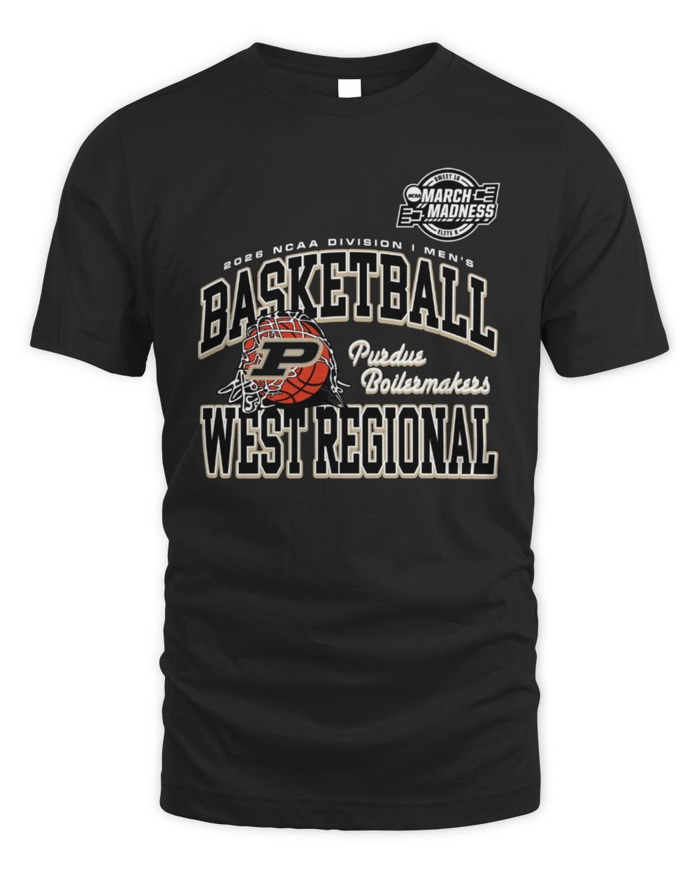 2026 NCAA Division I Men's Basketball Purdue Boilermakers West Regional T Shirt
