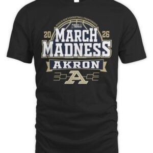 Akron Zips Blue 84 2026 NCAA Men's Basketball March Madness Bound Hoodie