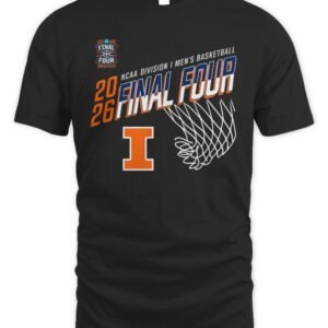 Illinois Fighting Illini 2026 NCAA Men's Basketball Tournament March Madness Final Four T-Shirt