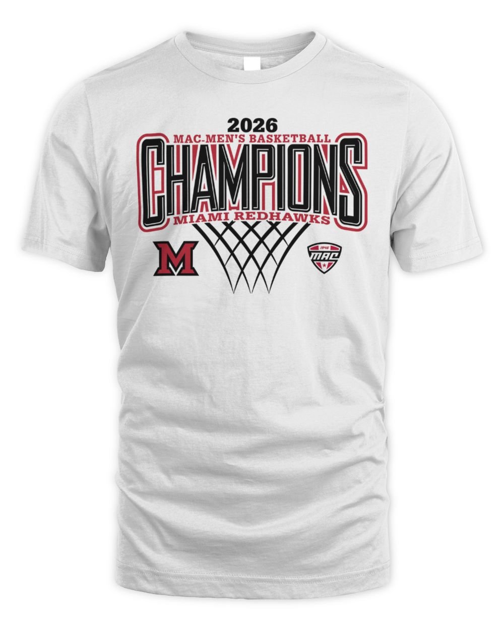 Miami RedHawks 2026 MAC Men's Basketball Regular Season Champions T-Shirt Hoodie
