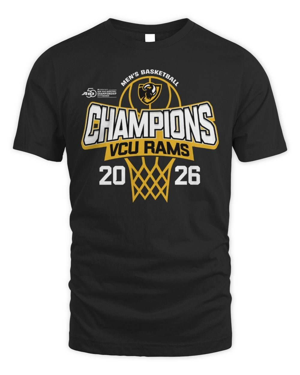 VCU Rams 2026 A-10 Men's Basketball Tournament Champions T-Shirt Hoodie