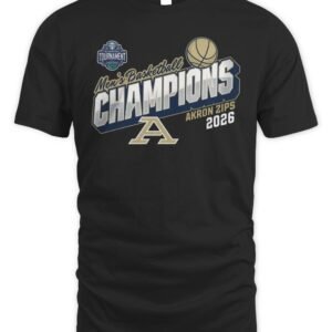 Akron Zips Blue 84 2026 MAC Mens Basketball Tournament Champions Locker Room T Shirt