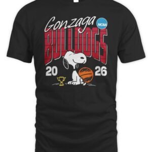 Gonzaga Bulldogs 2026 March Madness Snoopy Basketball T Shirt