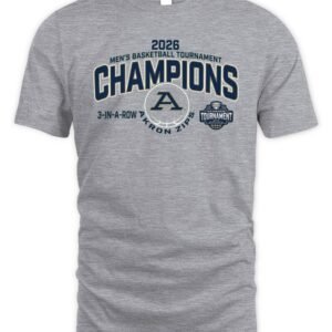 Akron Zips Blue 84 2026 MAC Mens Basketball Tournament Champions 3-In-A-Row Hoodie