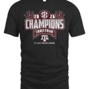 Texas A&M Aggies 2026 SEC Equestrian Champions Locker Room T-Shirt