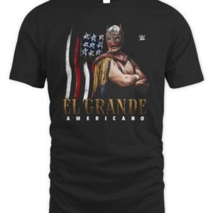 El Grande Americano WWE Flag Grunge T Shirt