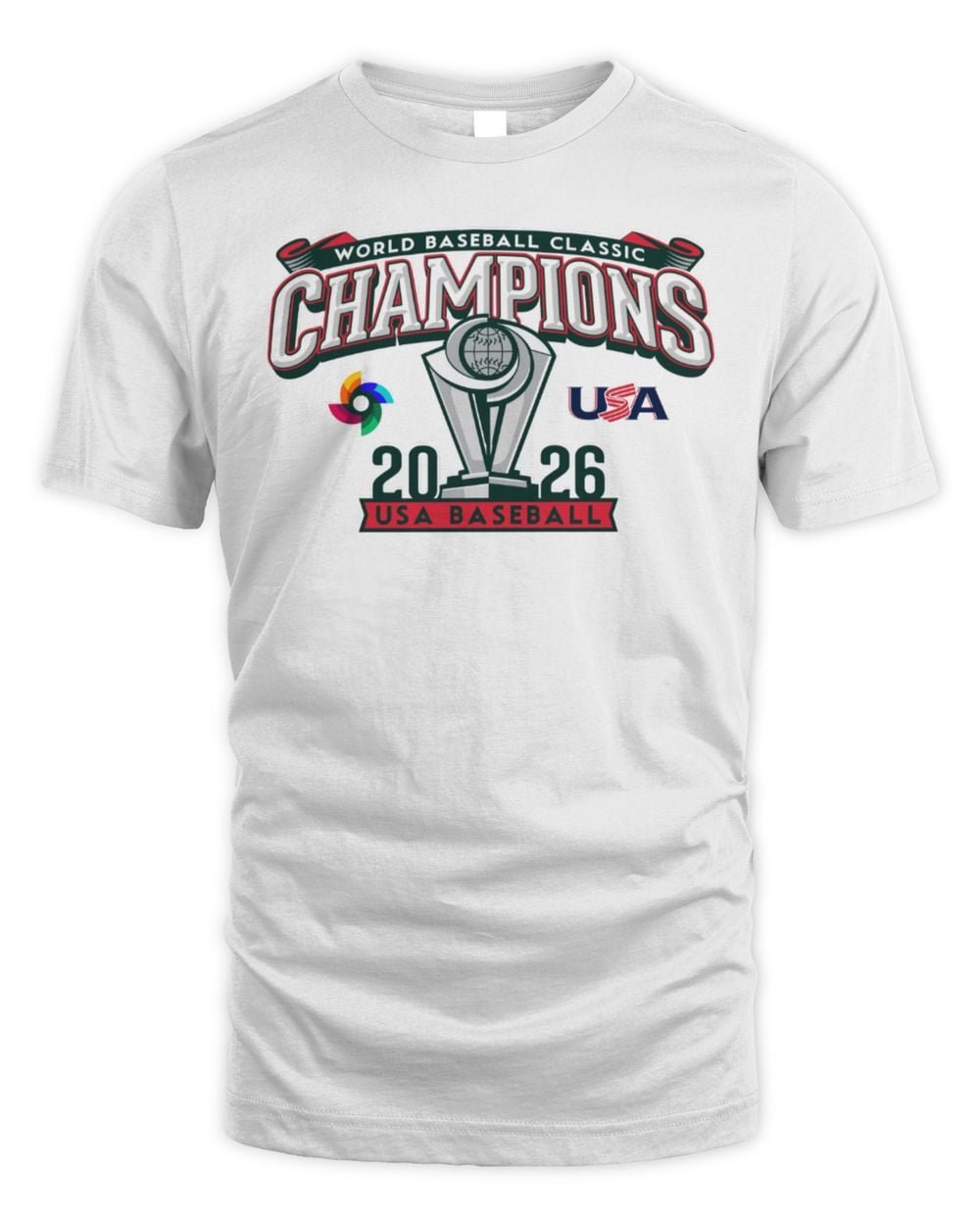 USA Baseball 2026 World Baseball Classic Champions Locker Room T-Shirt Official Team USA WBC Champs Tee