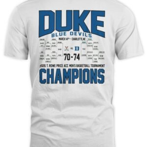 Duke Acc Championship Shirt Duke Blue Devils Men's BBall ACC 2026 Championship Bracket T Shirt