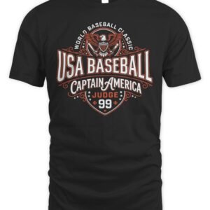 USA Baseball Captain America Crest T Shirt Hoodie