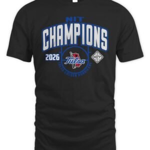 Tulsa Golden Hurricane 2026 Men's Basketball NIT Champs T-Shirt