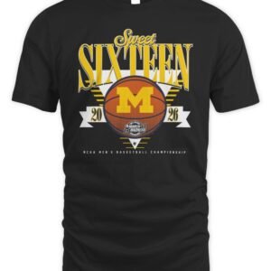 Michigan Wolverines MBB: 2026 Sweet Sixteen T Shirt Hoodie