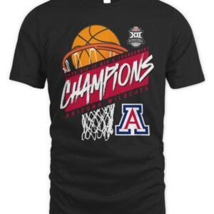 Arizona Wildcats 2026 Big 12 Men's Basketball Tournament Champions T-Shirt