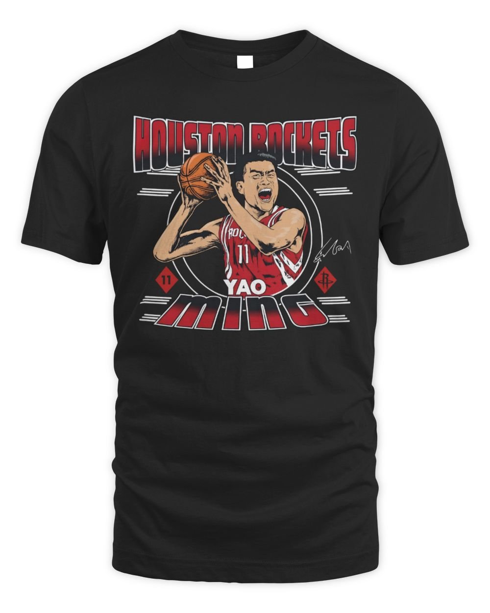 Houston Rockets HWC Yao Ming Signature T-Shirt Hoodie