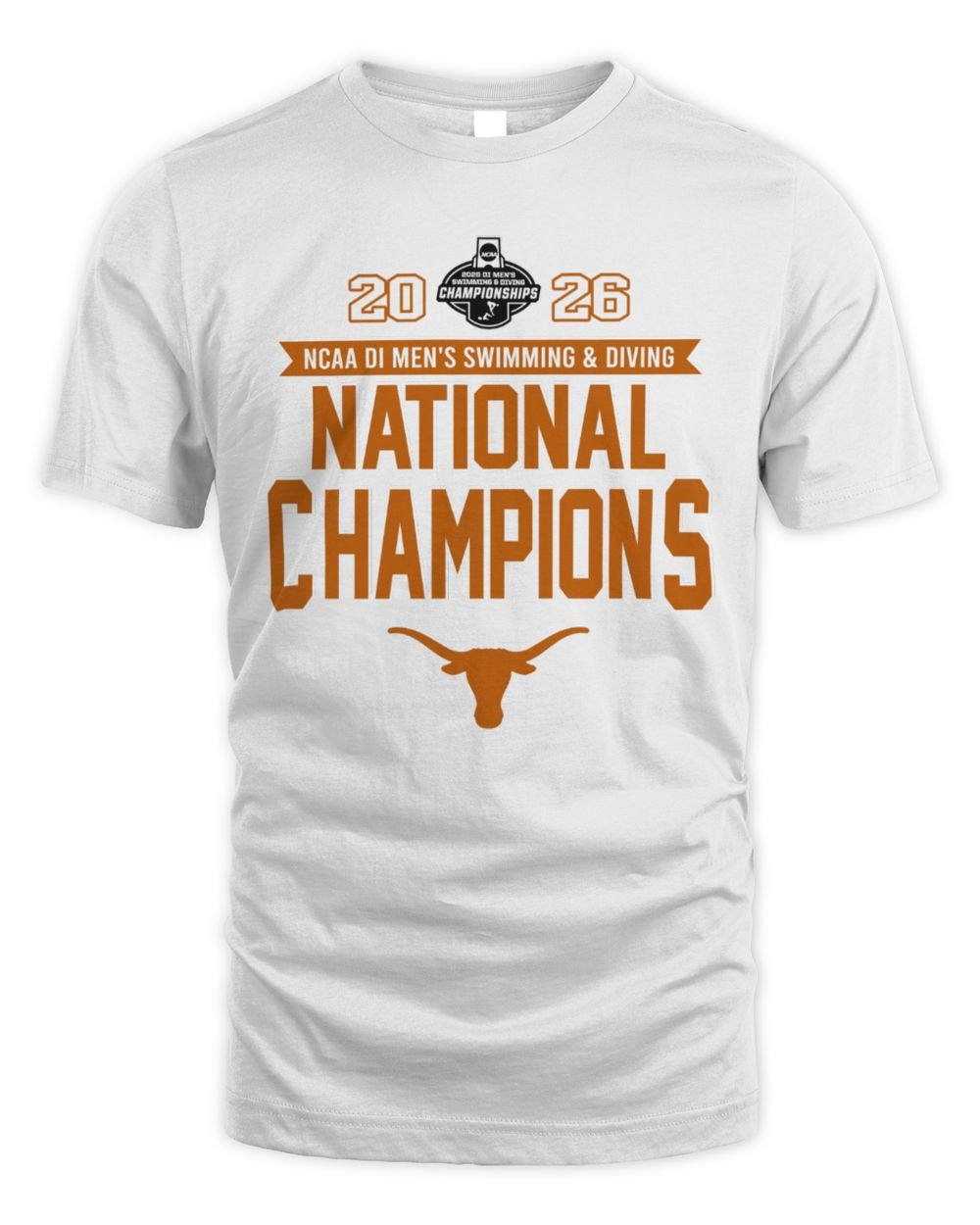 Texas Longhorns 2026 NCAA Men's Swimming & Diving National Champions T-Shirt