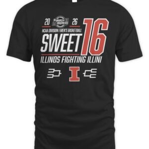 Illinois Fighting Illini 2026 NCAA March Madness Sweet 16 Bound Net T Shirt Hoodie