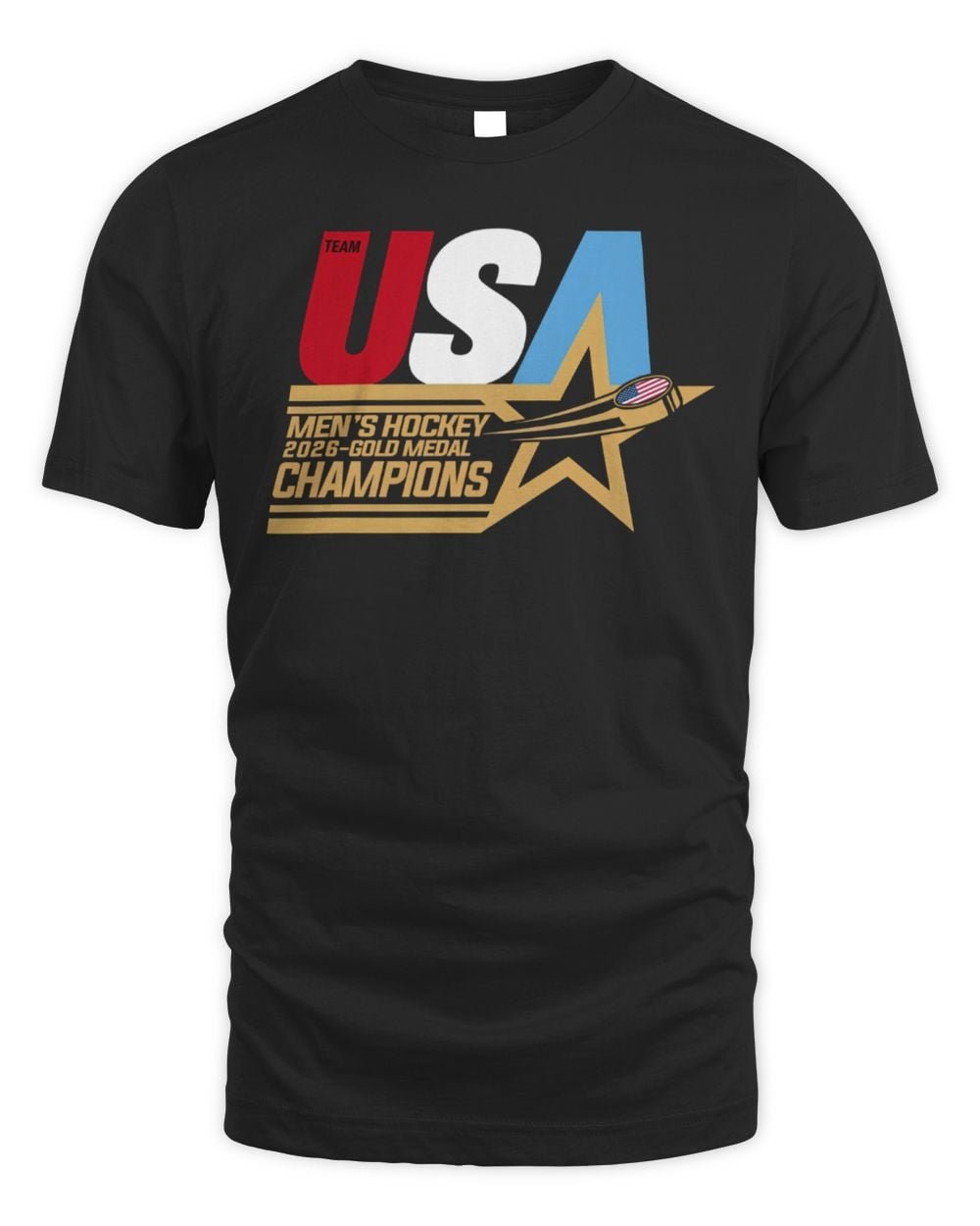 USA Hockey Fanatics 2026 Winter Olympics Gold Medal Winner Stars T-Shirt Hoodie