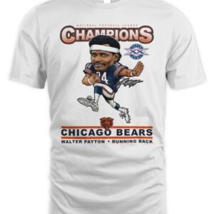 Chicago Bears Mitchell & Ness Throwback Walter Payton Natural Caricature NFC Champs Hoodie