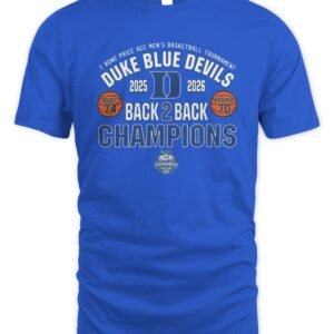 Duke Acc Championship Shirt Duke Blue Devils Men's BBall 2026 ACC Champs Back to Back Score Hoodie