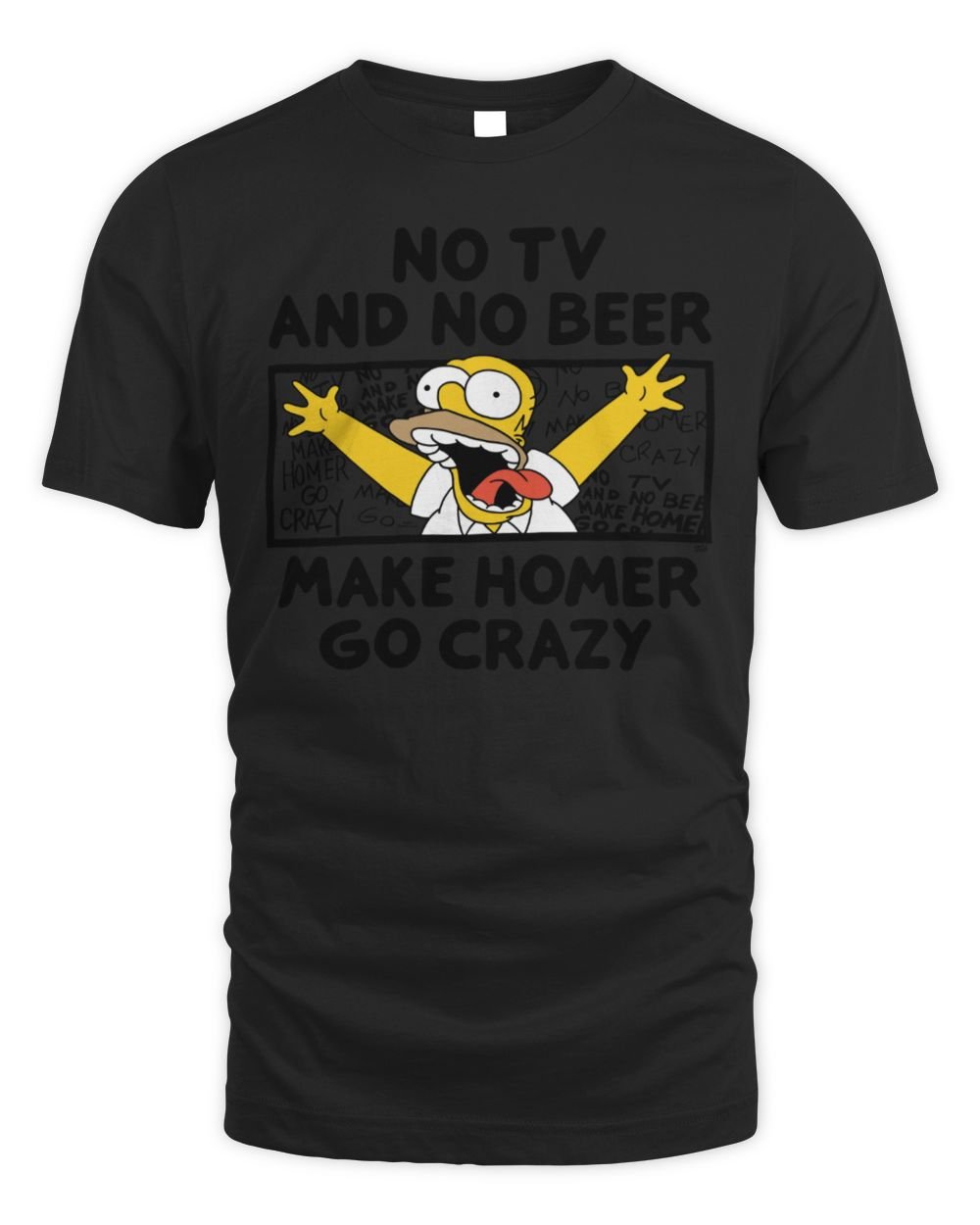The Simpsons No TV And No Beer Makes Homer Go Crazy T Shirt