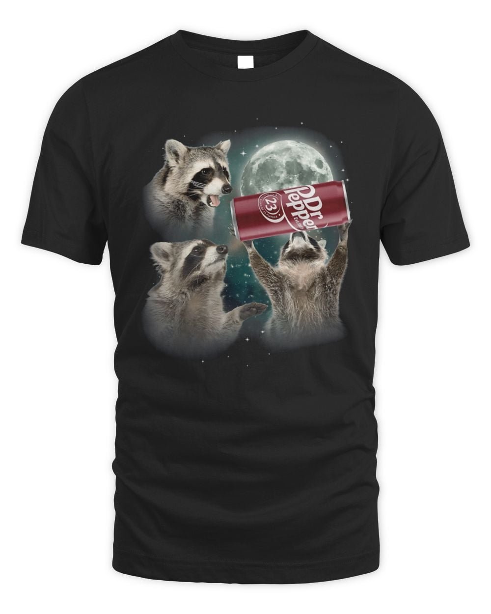 Dr Pepper Cool Raccoon Graphic T Shirt