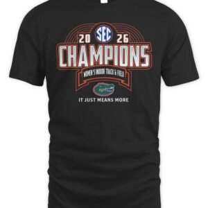 Florida Gators 2026 SEC Women's Indoor Track & Field Champions Locker Room T-Shirt