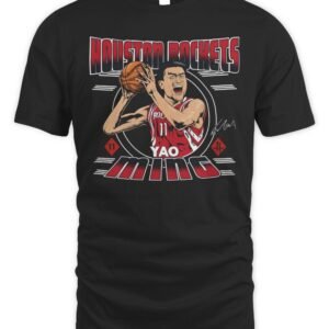 Homage Shop Houston Rockets HWC Yao Ming Signature T-Shirt