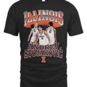 Illinois Basketball Andrej Stojakovic NIL T-Shirt