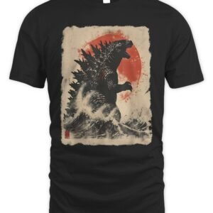 Japanese Godzilla Great Wave T-Shirt