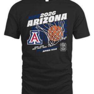 Arizona Wildcats 2026 Men's Basketball Final Four Bound T Shirt