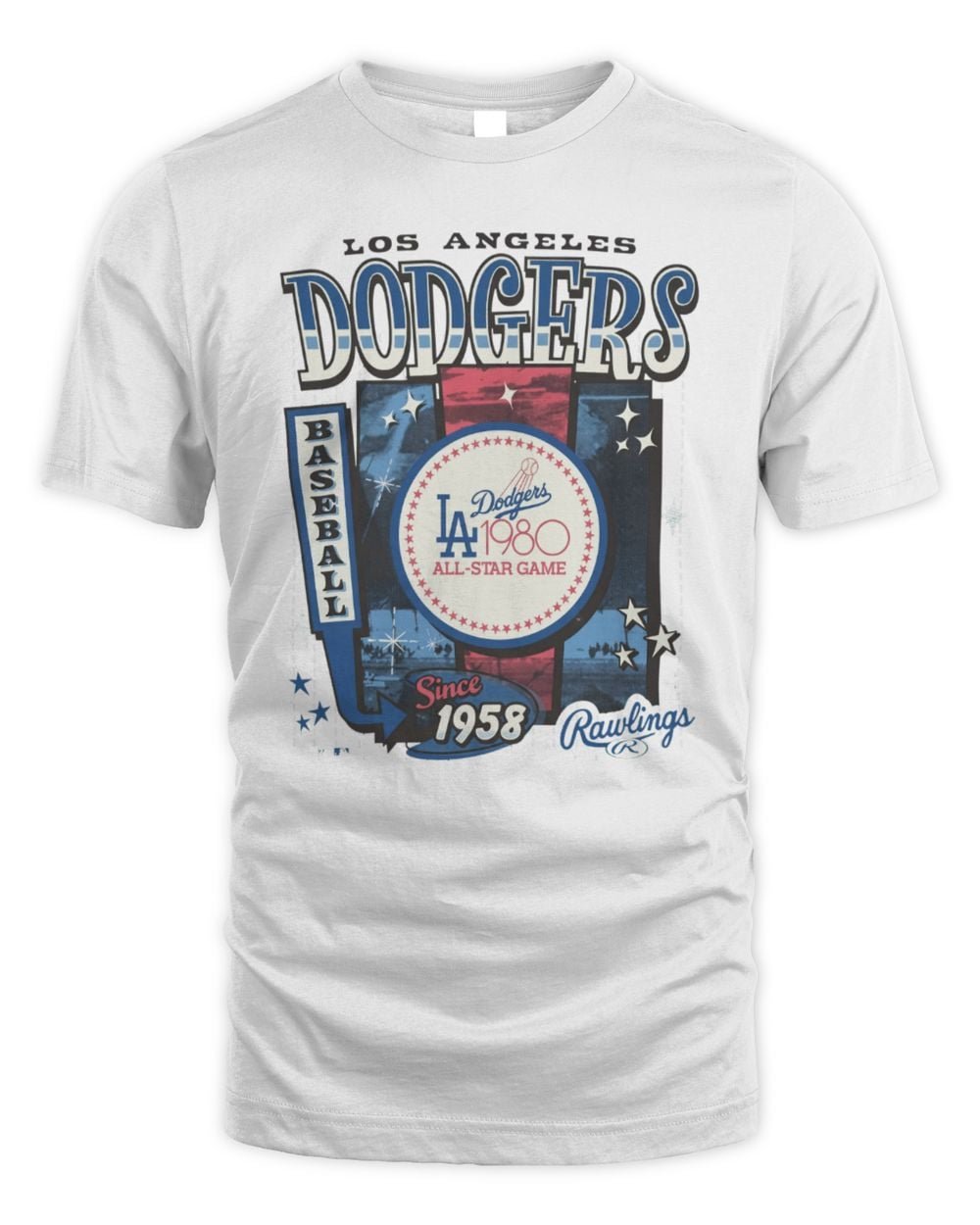 Los Angeles Dodgers Cooperstown Rawlings Poster '47 Foundation Hoodie
